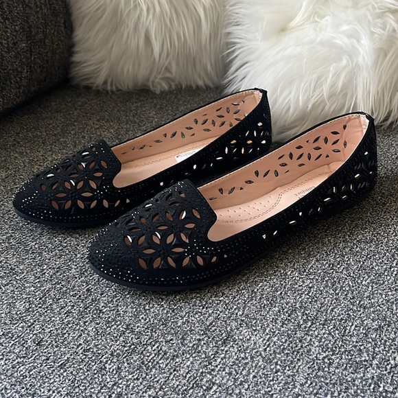 NWT Black Flats Sz 8 - Picture 3 of 7